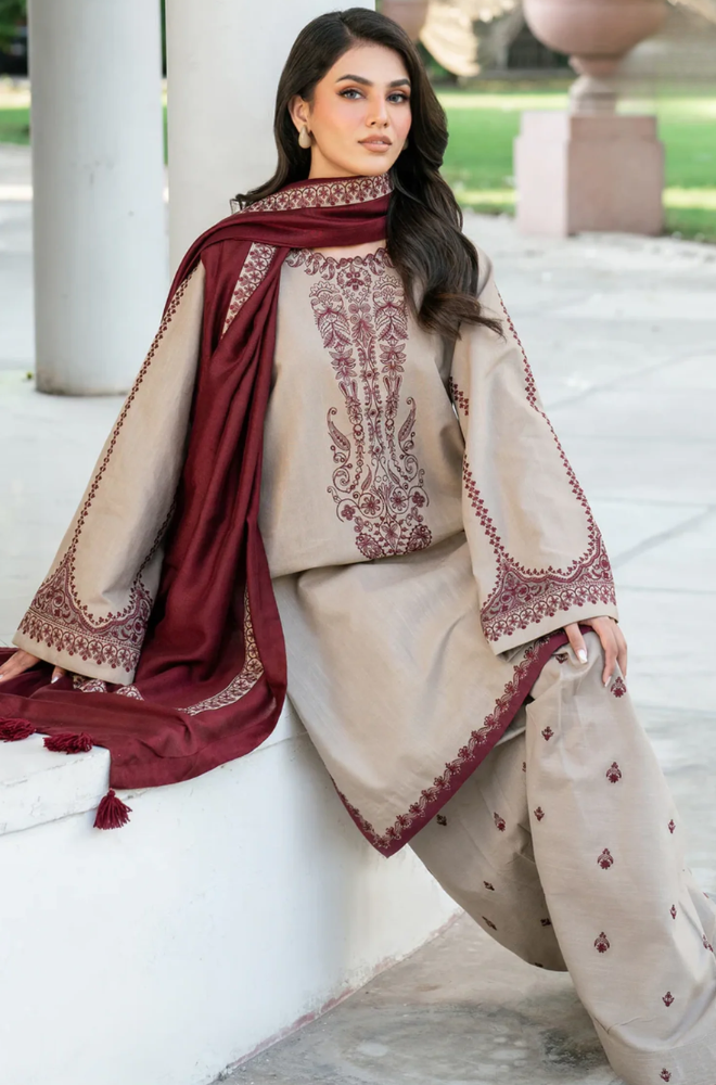 BAROQUE LAWN LUXURY UNSTITCHED EMB 3PC