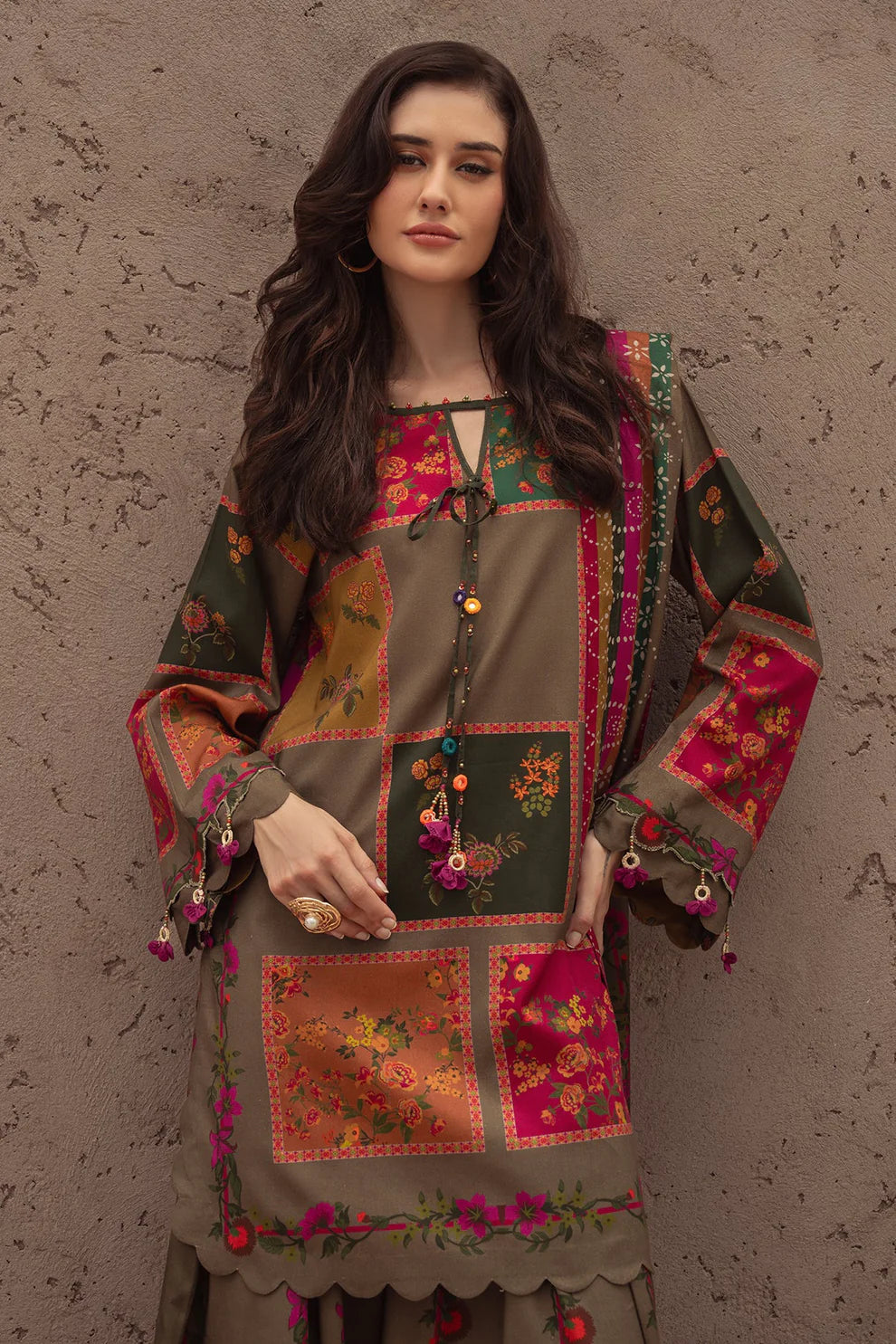 Co-Ord Set Ladies Unstitched 3 PC - #057