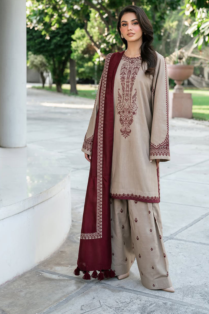 BAROQUE LAWN LUXURY UNSTITCHED EMB 3PC
