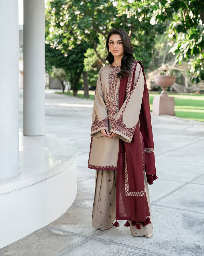 BAROQUE LAWN LUXURY UNSTITCHED EMB 3PC